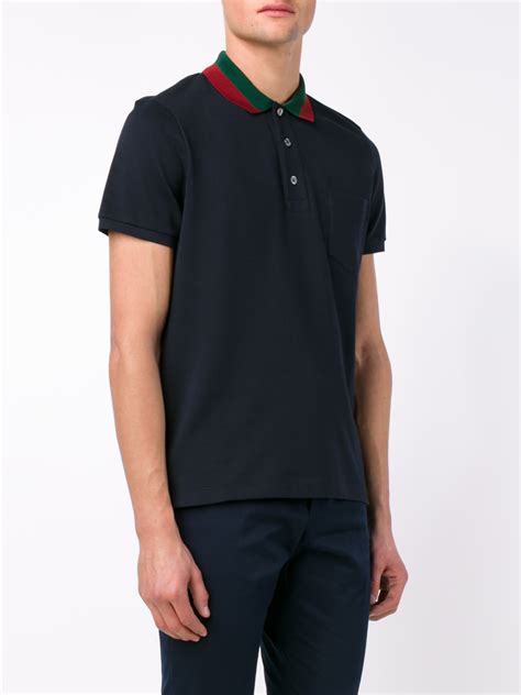 gucci polo shirts for men|gucci navy striped polo shirt.